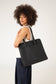 LUSIK Vegan Tote Bag – Grain | Color: Black - variant::black
