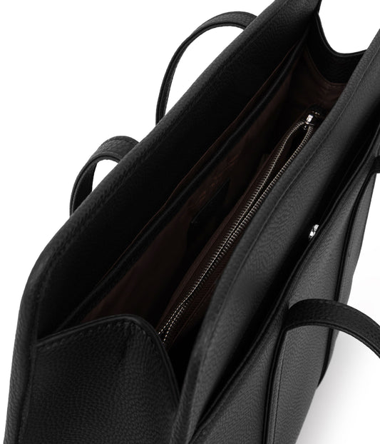 LUSIK Vegan Tote Bag – Grain | Color: Black - variant::black