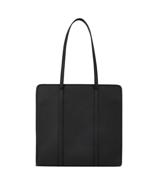 LUSIK Vegan Tote Bag – Grain | Color: Black - variant::black