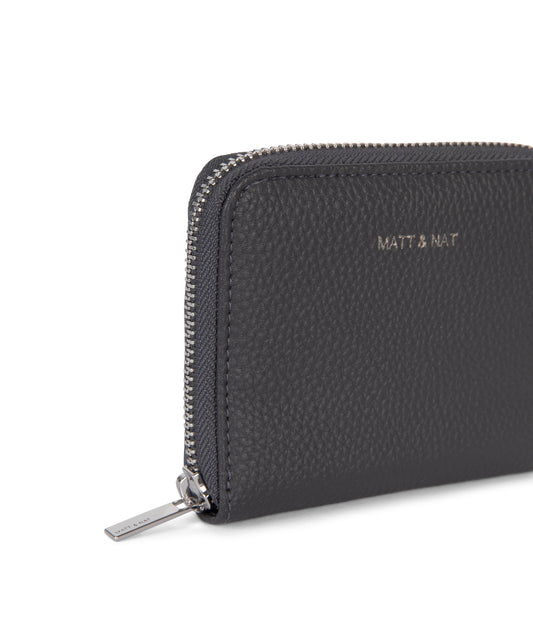 RUE Small Vegan Zip Wallet - Grain | Color: Coal - variant::coal