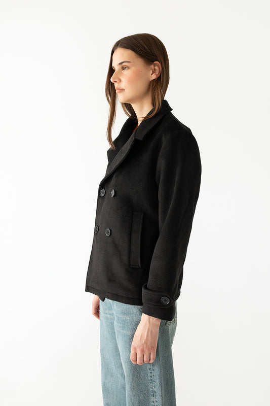 RIA Women's Vegan Wool Coat | Color: Black - variant::black