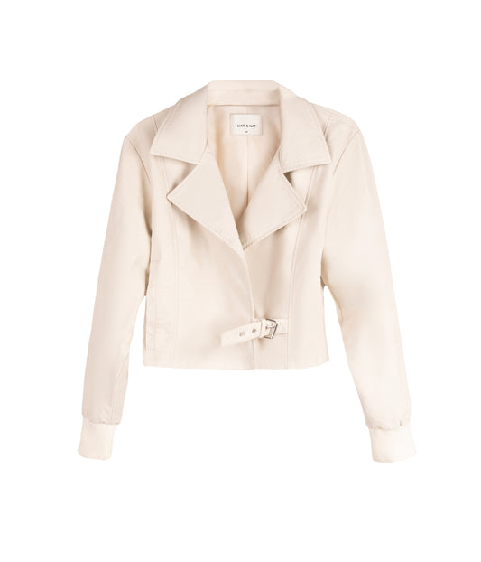SESSA Women's Vegan Biker Jacket | Color: Cream - variant::cream