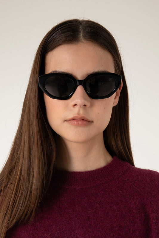LACI Cat Eye Sunglasses | Color: Black - variant::black