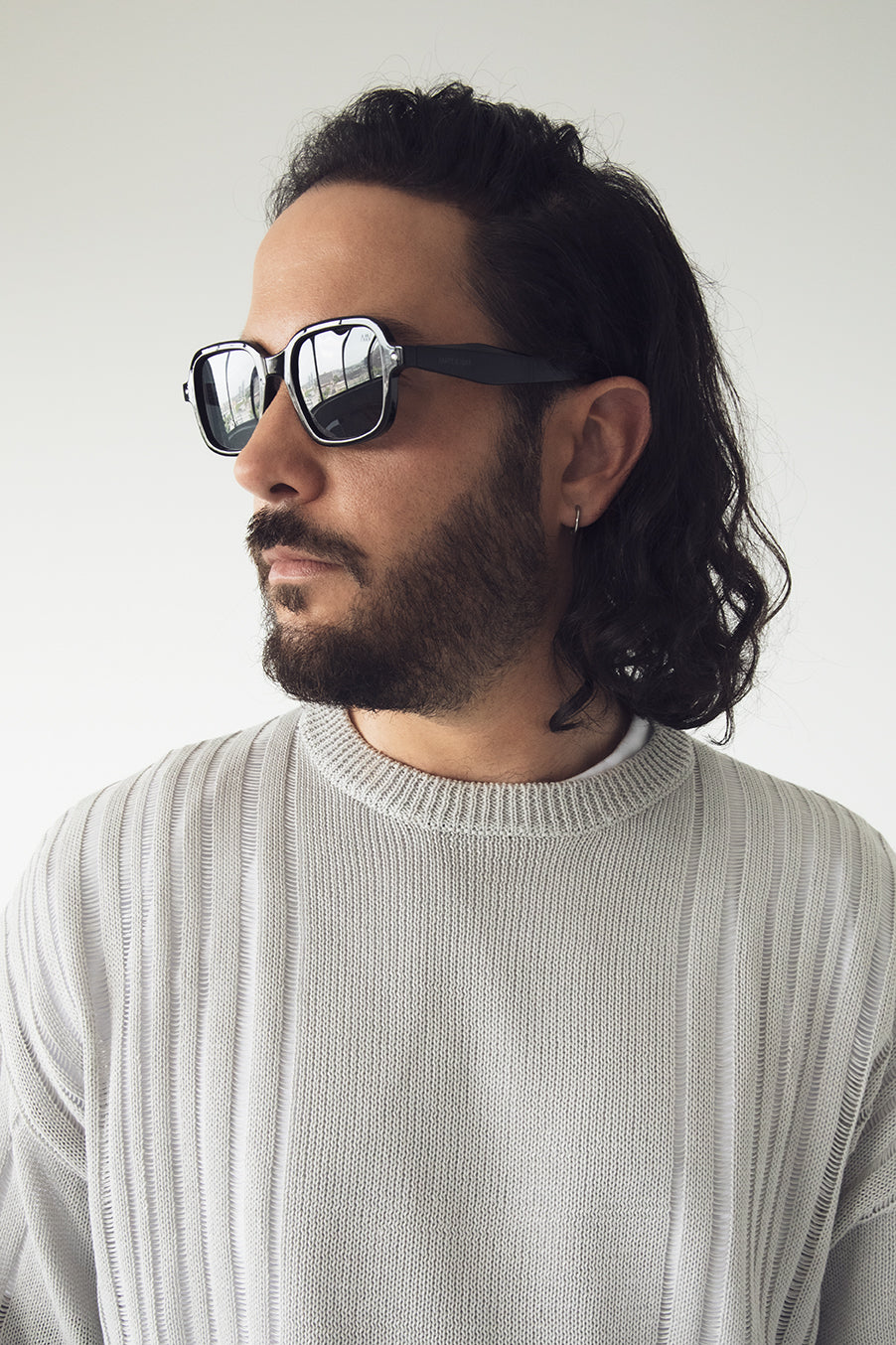 MEJIA Square Sunglasses | Color: Black - variant::black