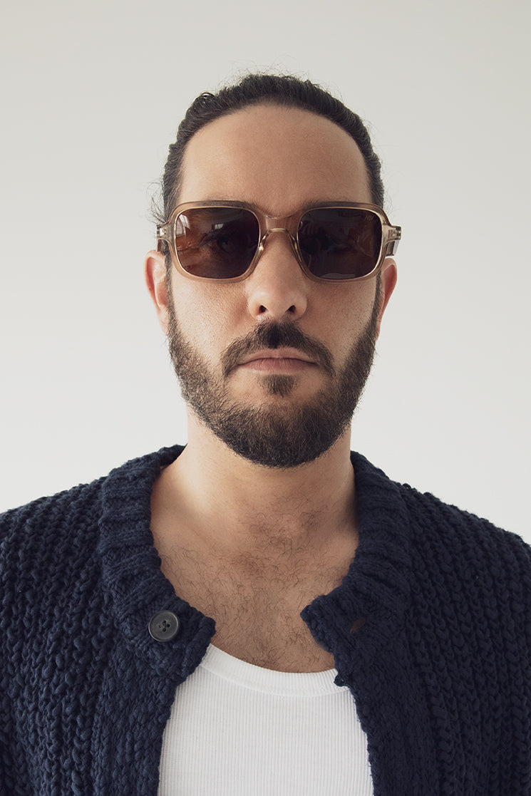 MEJIA Square Sunglasses | Color: Clear - variant::clear