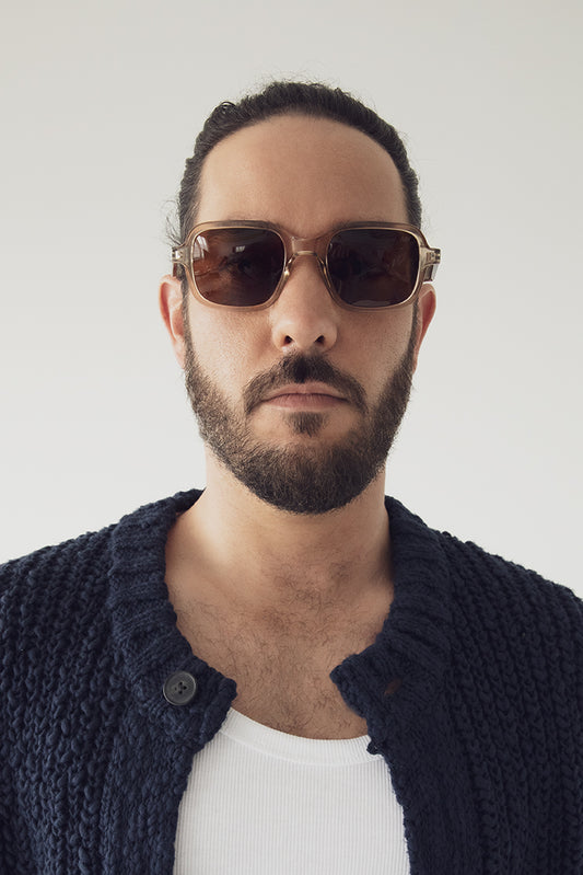 MEJIA Square Sunglasses | Color: Clear - variant::clear