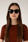 NIKA Round Foldable Sunglasses | Color: Black - variant::black