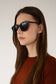 NIKA Round Foldable Sunglasses | Color: Black - variant::black