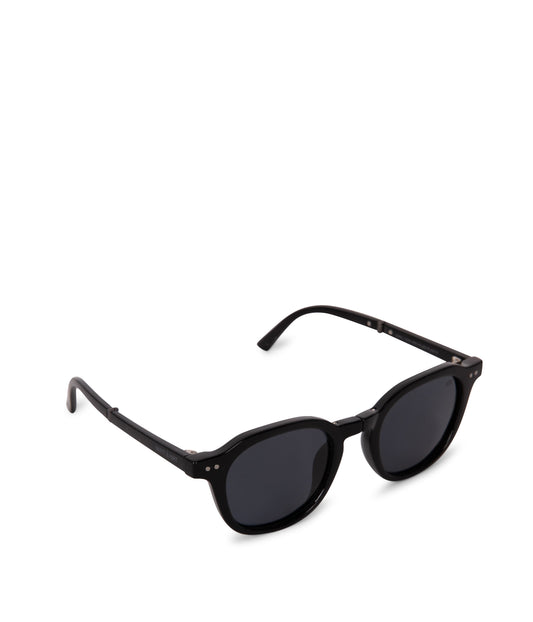 NIKA Round Foldable Sunglasses | Color: Black - variant::black