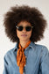 NIKA Round Foldable Sunglasses | Color: Clear - variant::clear