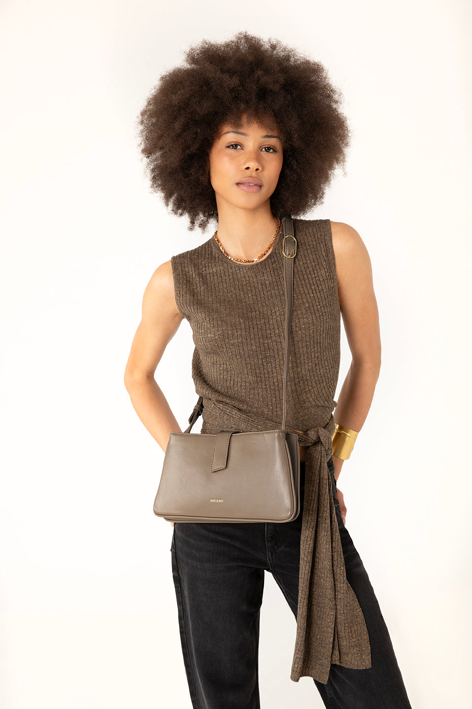 ADELINE Vegan Crossbody Bag - Theme | Color: Sepia - variant::sepia