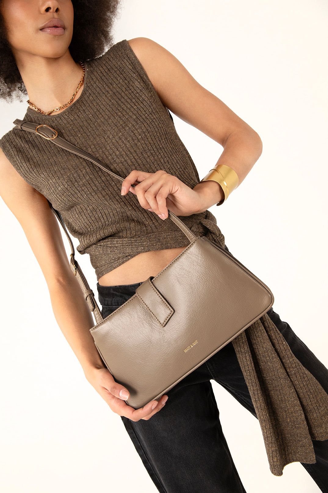 ADELINE Vegan Crossbody Bag - Theme | Color: Coffee - variant::coffee