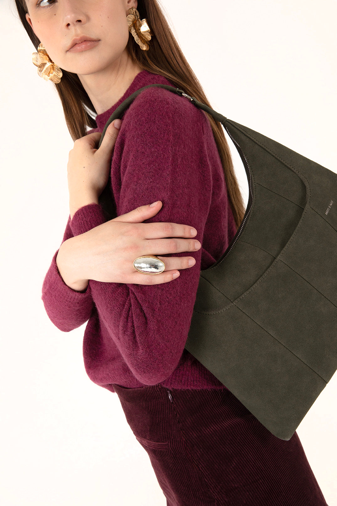 EMMA Vegan Shoulder Bag – Solstice | Color: Juniper - variant::juniper