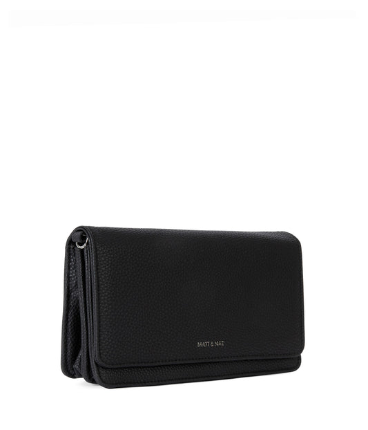 BEE Vegan Crossbody Bag - Grain | Color: Black - variant::black