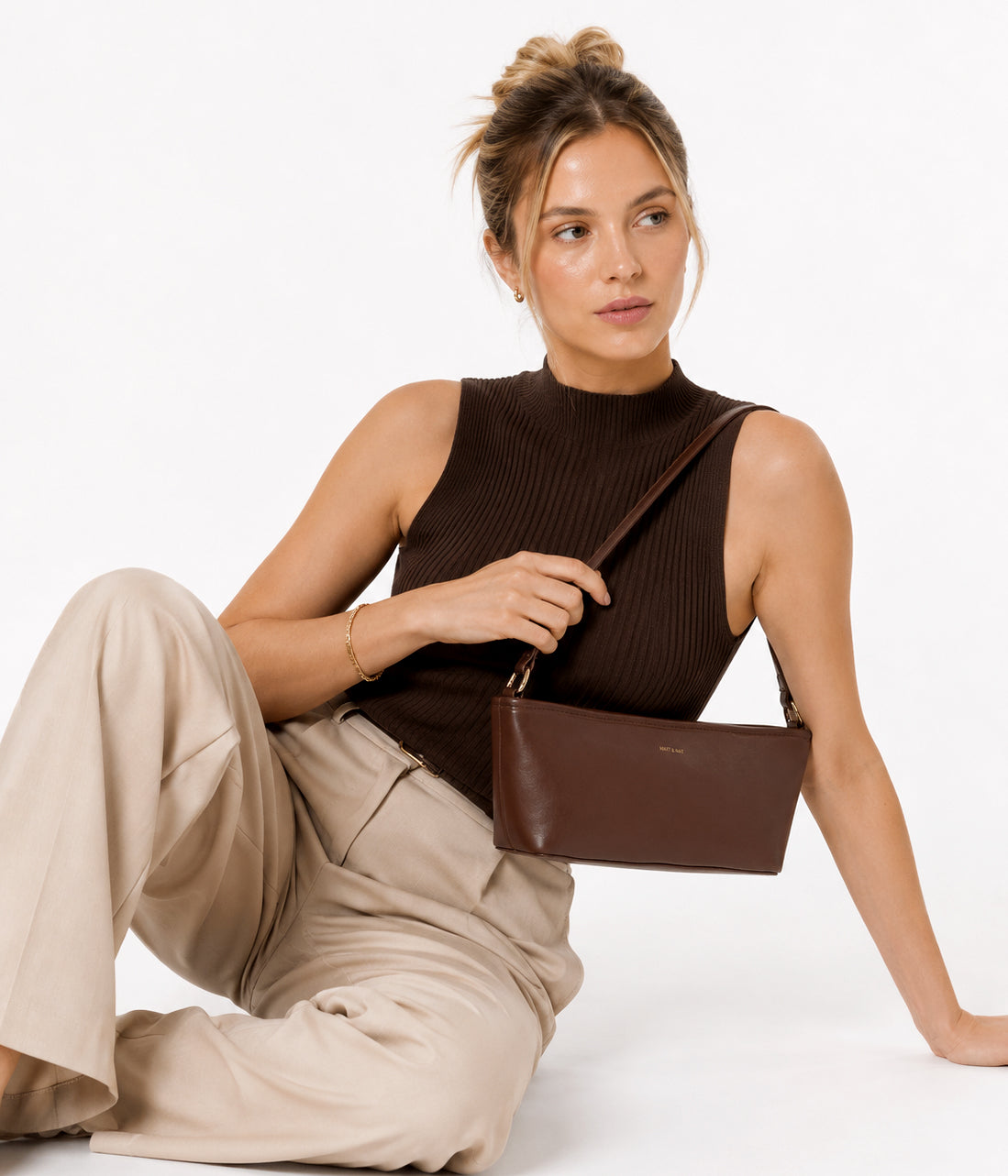 MURAL Vegan Shoulder Bag - Forum | Color: Llama - variant::llama