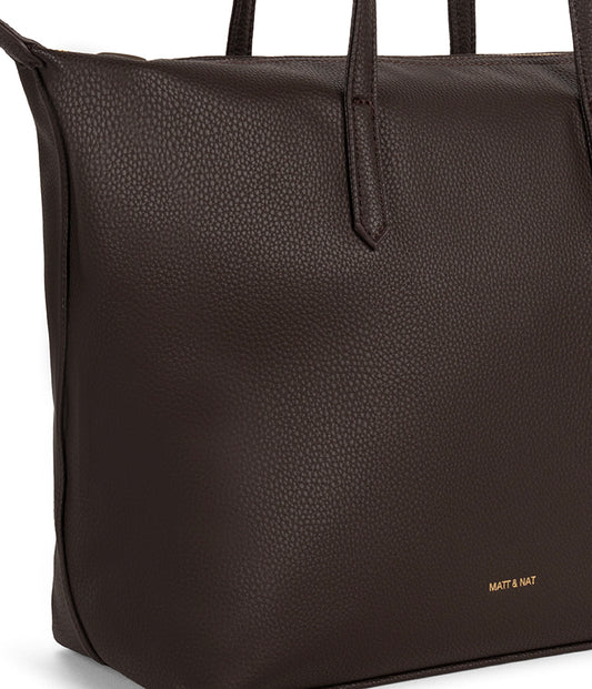 ABBI Vegan Tote Bag - Grain | Color: Fudge - variant::fudge