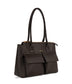 JORDI Vegan Tote Satchel – Grain | Color: Fudge - variant::fudge
