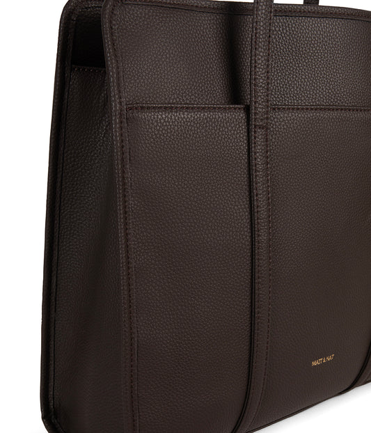 LUSIK Vegan Tote Bag – Grain | Color: Fudge - variant::fudge
