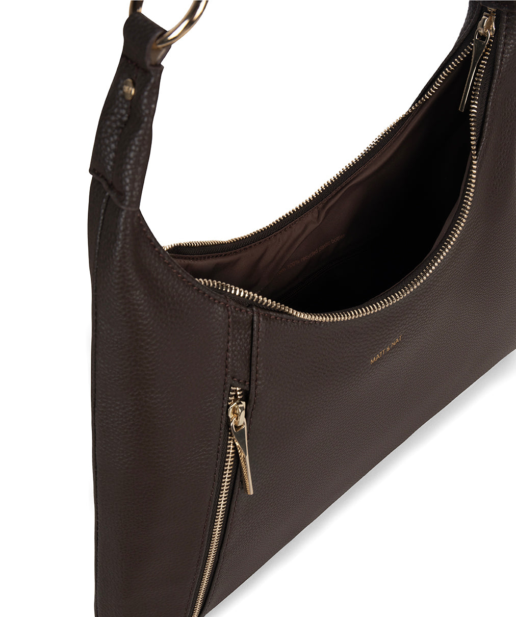 MORGAN Vegan Hobo Bag – Grain | Color: Fudge - variant::fudge
