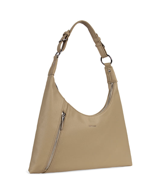 MORGAN Vegan Hobo Bag – Grain | Color: Almond - variant::almond