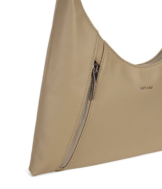 MORGAN Vegan Hobo Bag – Grain | Color: Almond - variant::almond