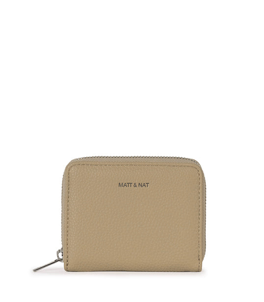 RUE Small Vegan Zip Wallet - Grain | Color: Almond - variant::almond