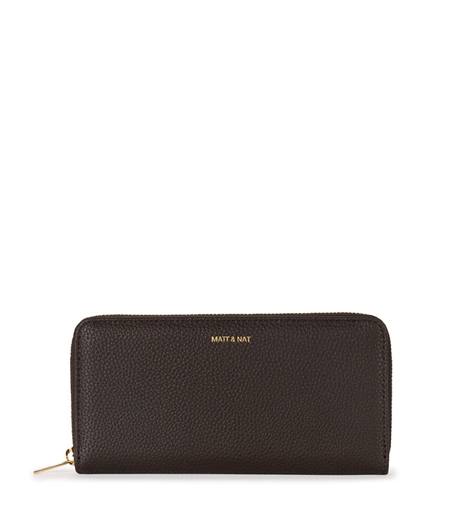 CENTRAL Vegan Wallet - Grain | Color: Fudge - variant::fudge