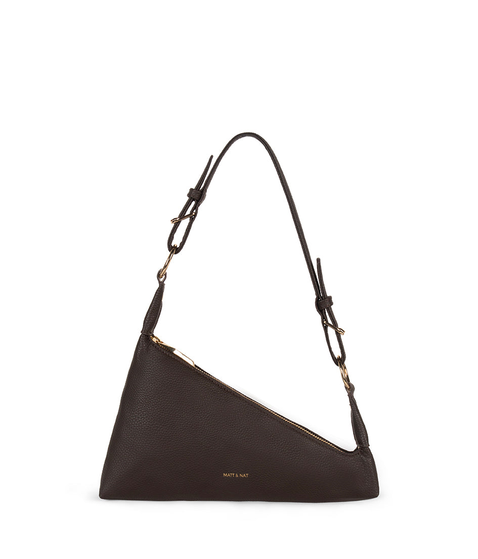 MATINA Vegan Shoulder Bag - Grain | Color: Fudge - variant::fudge