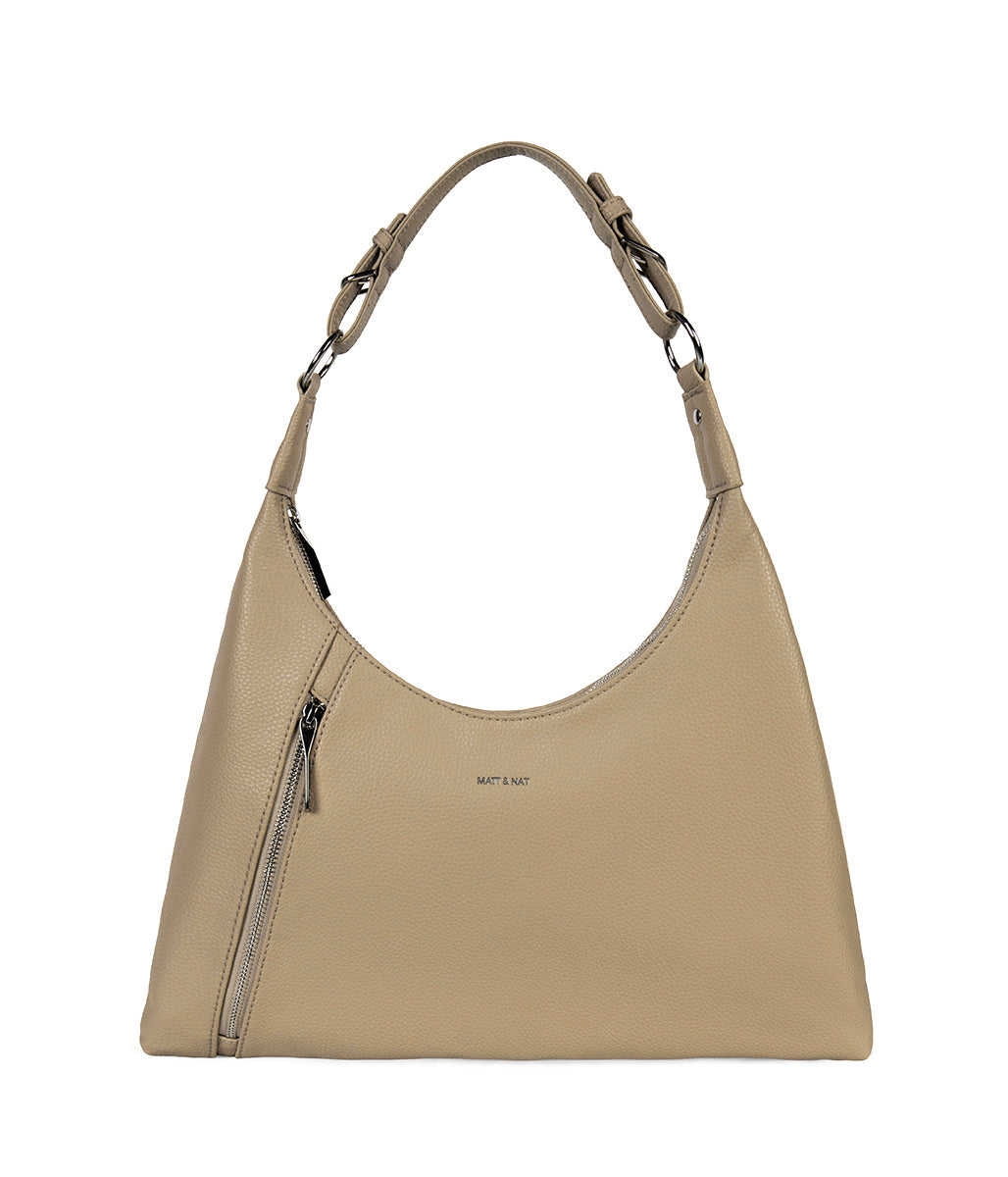 MORGAN Vegan Hobo Bag – Grain | Color: Almond - variant::almond