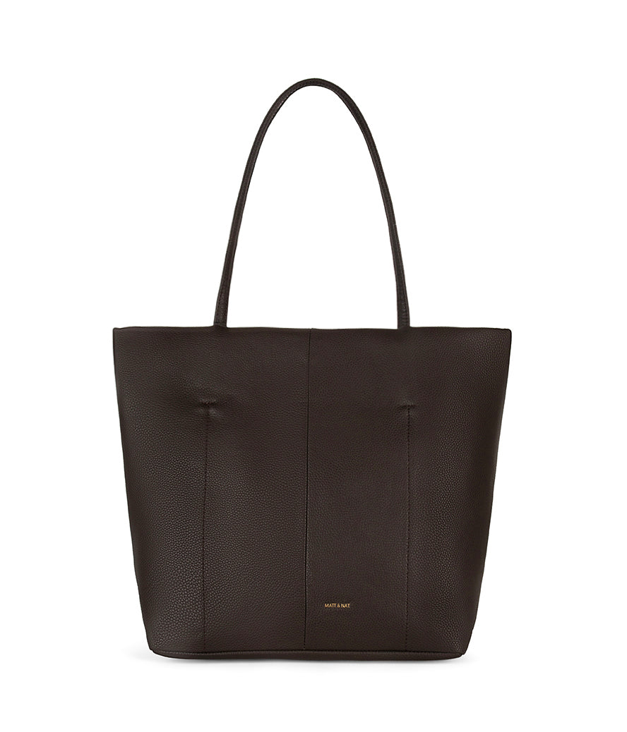 NATALIA Vegan Tote Bag – Grain | Color: Fudge - variant::fudge