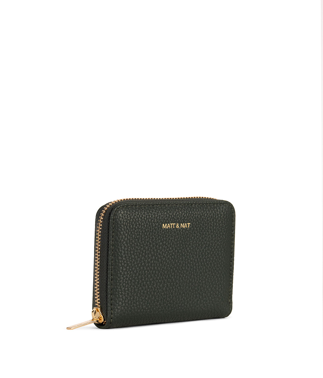 RUE Small Vegan Zip Wallet - Grain | Color: Rosemary - variant::rosemary