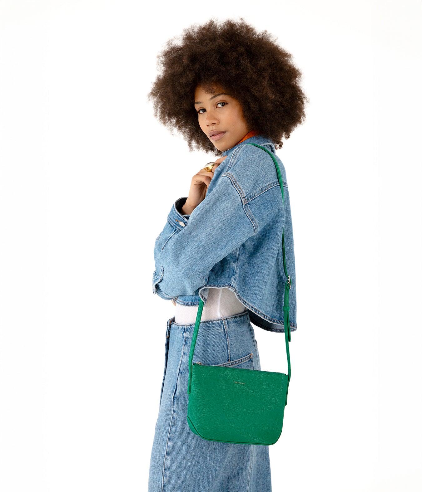 SAM Vegan Crossbody Bag - Grain | Color: Almond - variant::almond