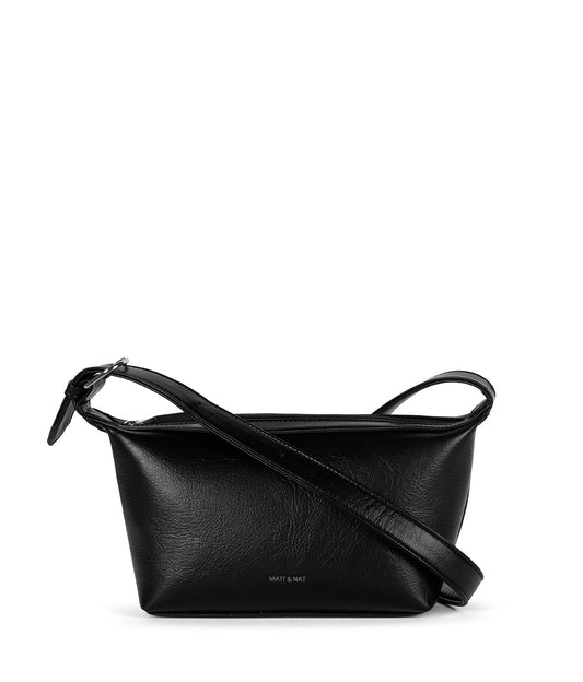 CASTLE Vegan Crossbody Bag - Theme | Color: Black - variant::black