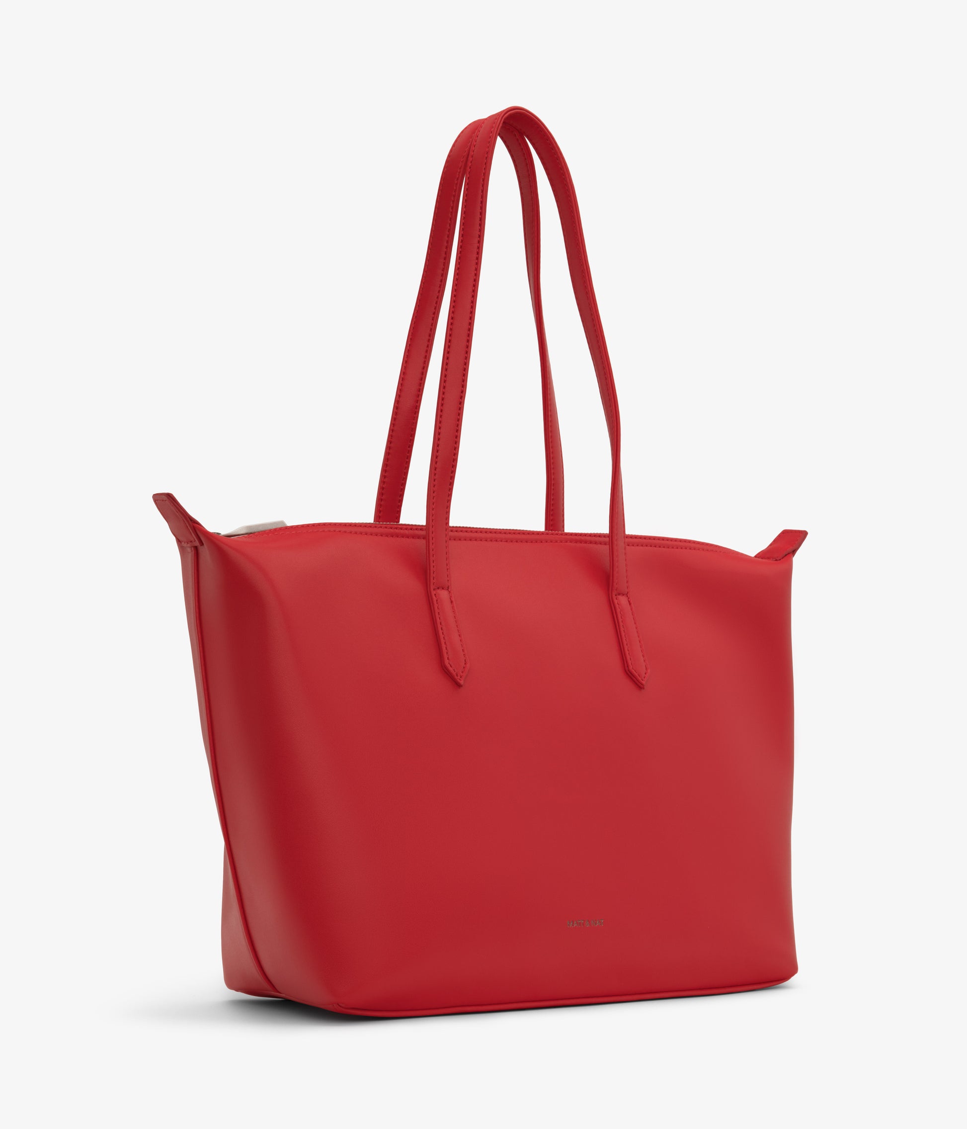 ABBI Vegan Tote Bag - Loom | Color: Red - variant::pomegranate