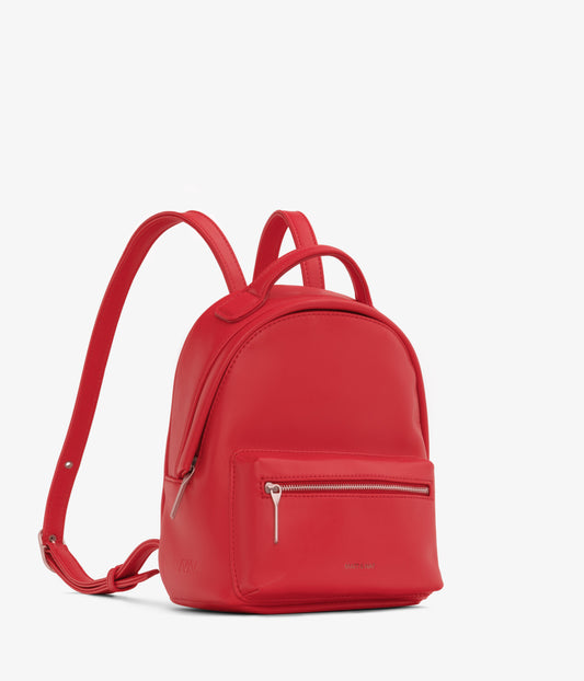 BALIMINI Vegan Mini Backpack - Loom | Color: Red - variant::pomegranate