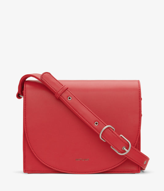 CALLA Vegan Crossbody Bag - Loom | Color: Red - variant::pomegranate
