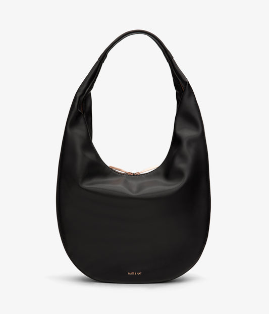 MAIKKI Vegan Hobo Bag - Loom | Color: Black - variant::blackr