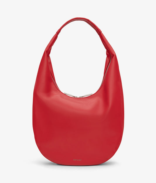 MAIKKI Vegan Hobo Bag - Loom | Color: Red - variant::pomegranate