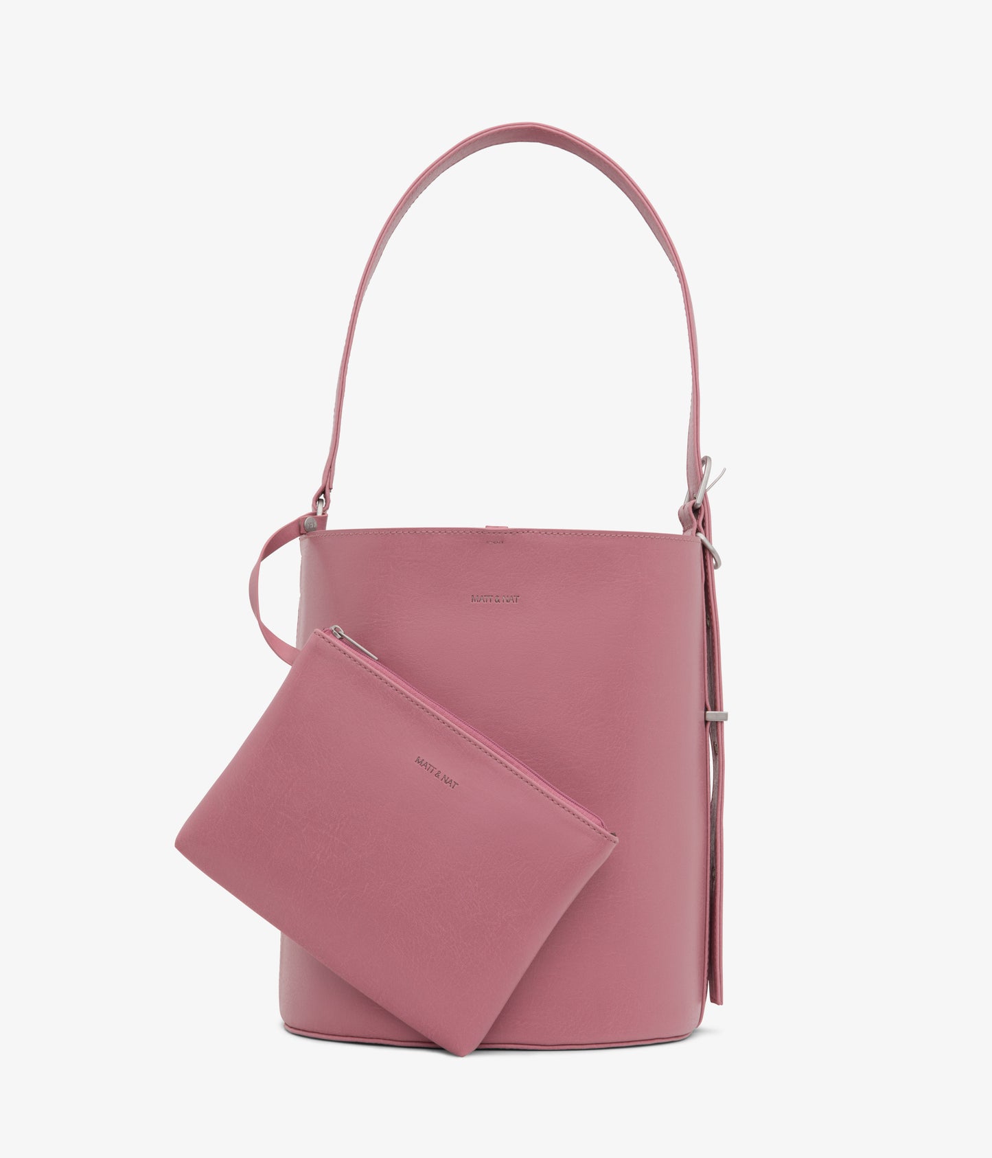 AZUR Vegan Bucket Bag - Vintage | Color: Pink - variant::berry