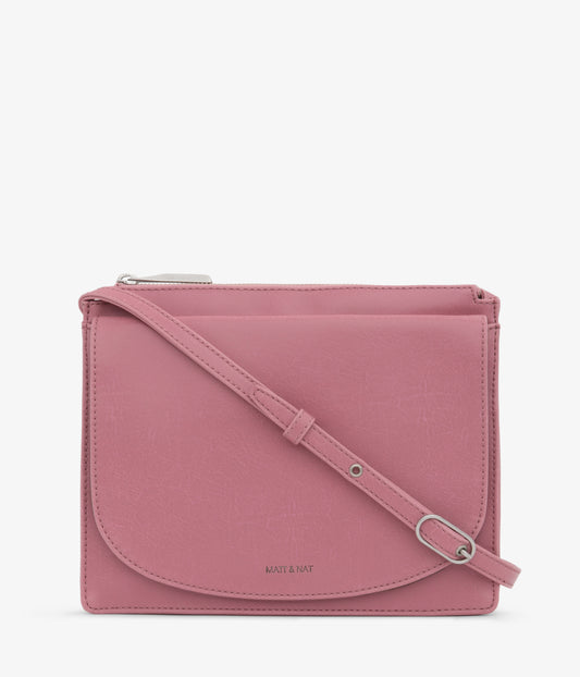 CASEY Vegan Crossbody Bag - Vintage | Color: Pink - variant::berry