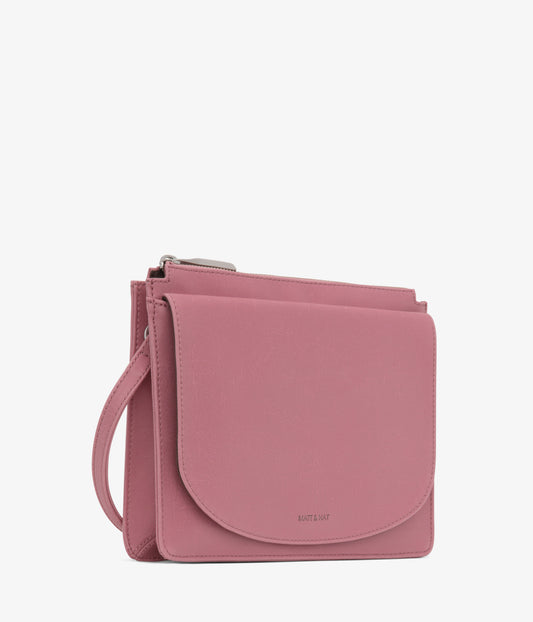 CASEY Vegan Crossbody Bag - Vintage | Color: Pink - variant::berry