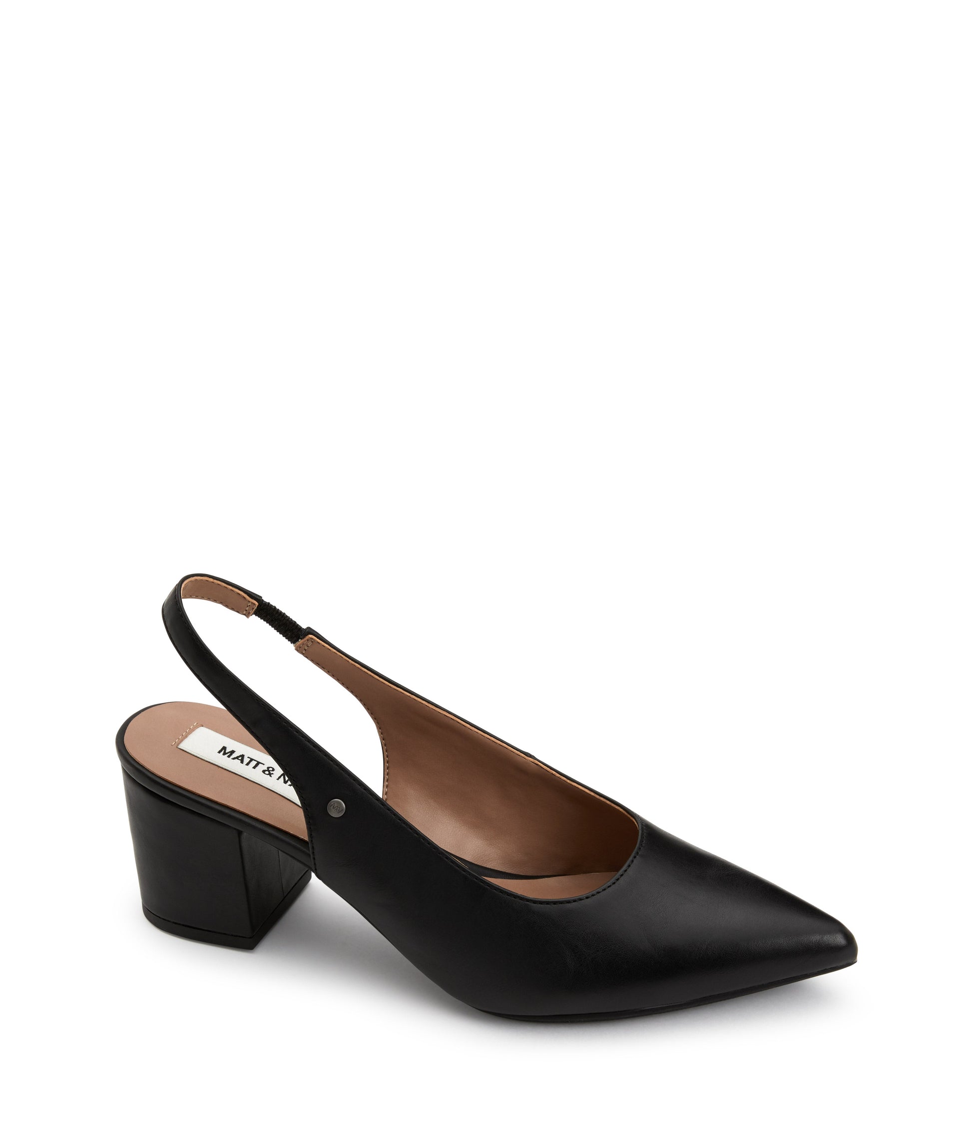 IMAN Women's Vegan Block Heels | Color: Black - variant::black