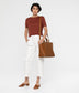SELEN Large Vegan Tote Bag - Vintage | Color: Grey - variant::pearl