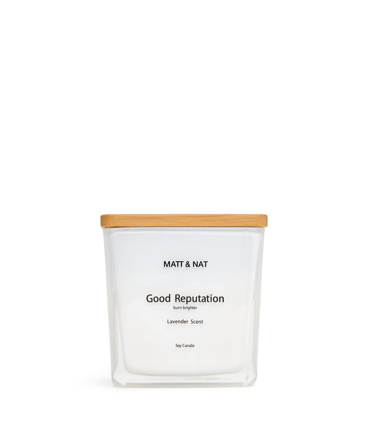 GOOD REPUTATION REG. SQ. CANDLE | Color: White - variant::white