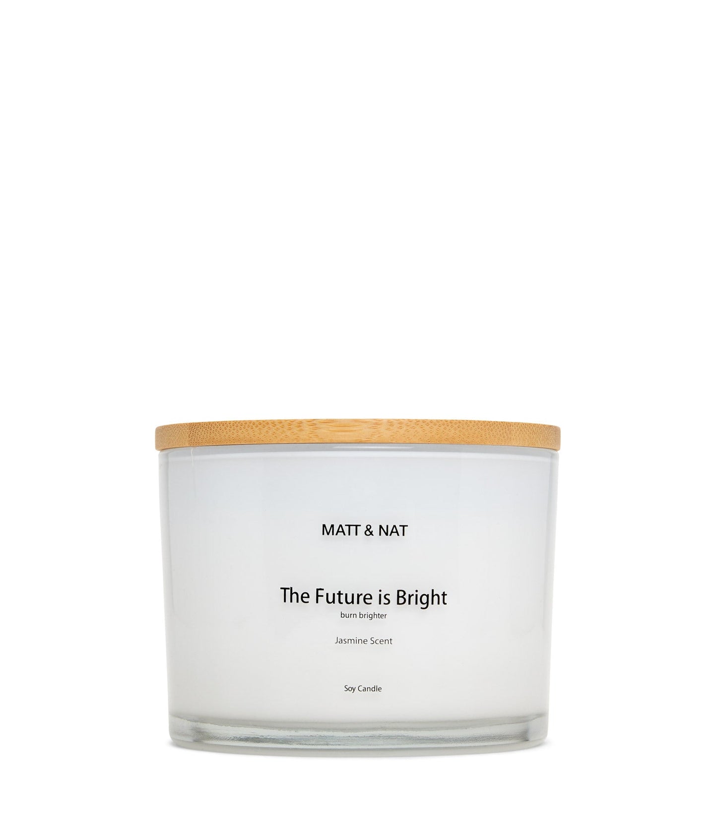 The Future Is Bright Large Soy Candle | Color: White - variant::white