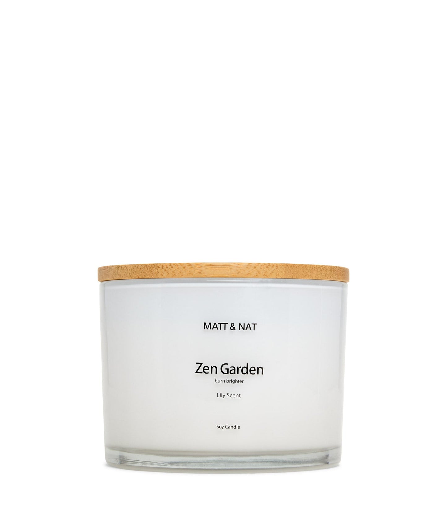 Zen Garden Large Round Candle | Color: White - variant::white