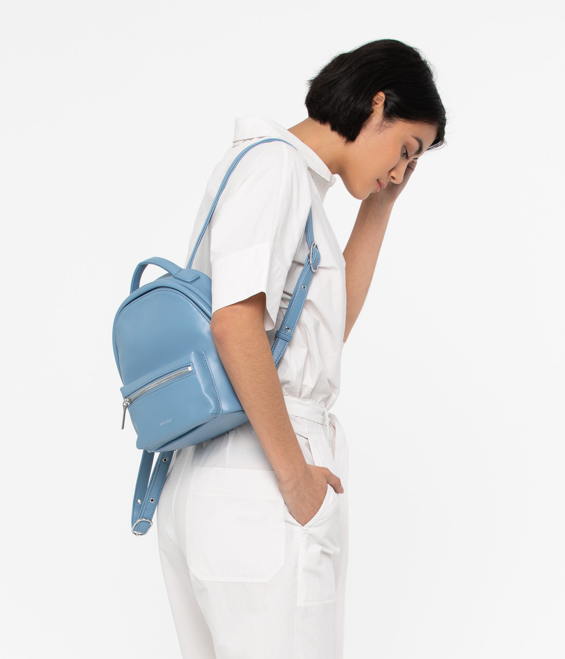 BALIMINI Vegan Mini Backpack - Loom | Color: Beige - variant::veil