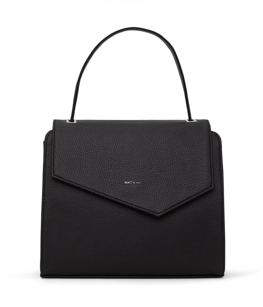 MINJI Vegan Satchel - Purity | Color: Black - variant::black