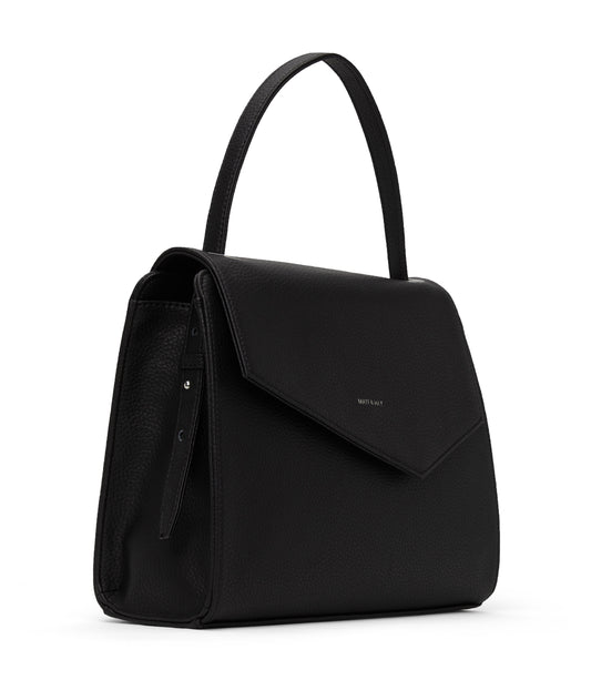 MINJI Vegan Satchel - Purity | Color: Black - variant::black