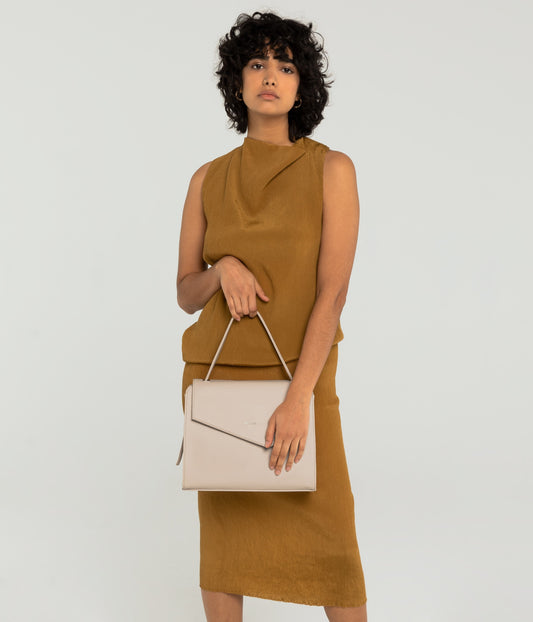 MINJI Vegan Satchel - Purity | Color: Beige - variant::opal